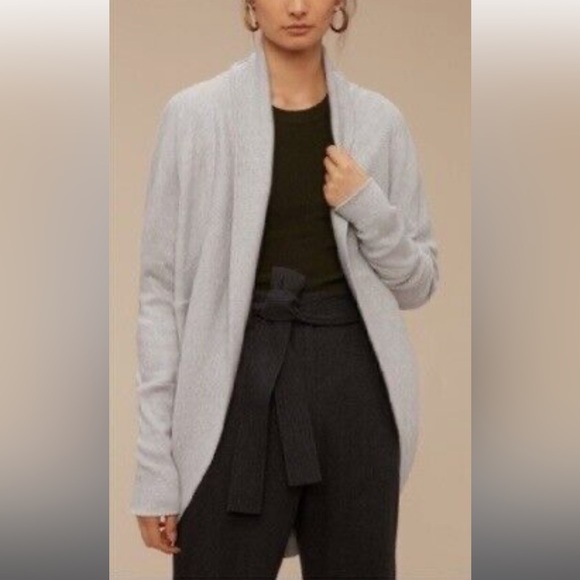 Wilfred heather gray studded Diderot cardigan sz M - Picture 2 of 10